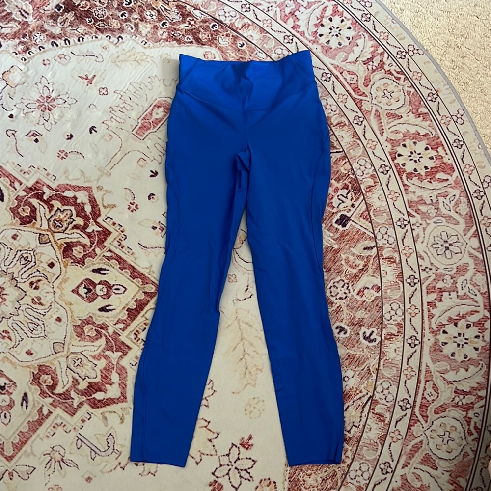 Lululemon Galactic Cobalt Wunder Train High Rise Tight 23”